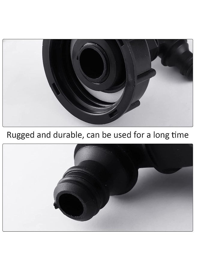 2PCS Water Tap, ¾ BSP Thread for Water Hose Connector,  Faucets for Kitchen and Garden Storage Bucket Black - Image 3