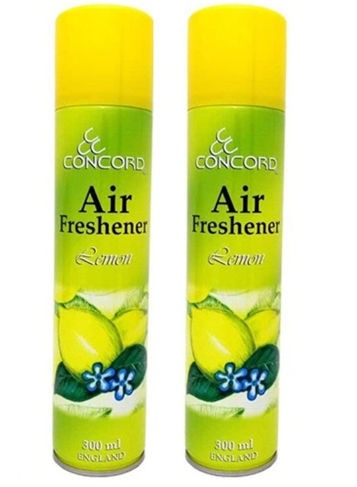 CONCORD Lemon Air Freshener Long-lasting Aroma - 2 x 300 ml