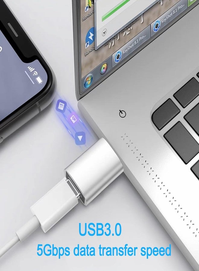 KLAQQED محور USB KLAQQED 3.0، مقسم USB 1 إلى 4 مخرج، موسع USB محول متعدد المنافذ، 4 قطع محول USB إلى USBC-C، محول USB C إلى USB، محول USB A إلى USB C، محول OTG نوع C (4 قطع محول) - Image 4