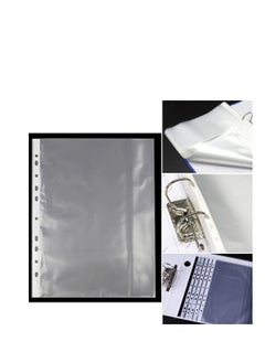 Terabyte A4 Transparent file 100 Pcs Clear Plastic Folder Punched Pockets for Filing Paper & Documents (60 mic)  - Image 2