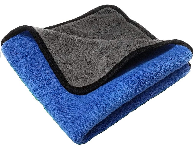 Auto Hub Microfiber Car Cleaning Cloth - OG Soft 800 GSM (30x40 cm) Microfiber Cloth for Car and Bike - Scratchless Drying and Detailing 30x40 cm, Pack of 1, Mix - Image 1