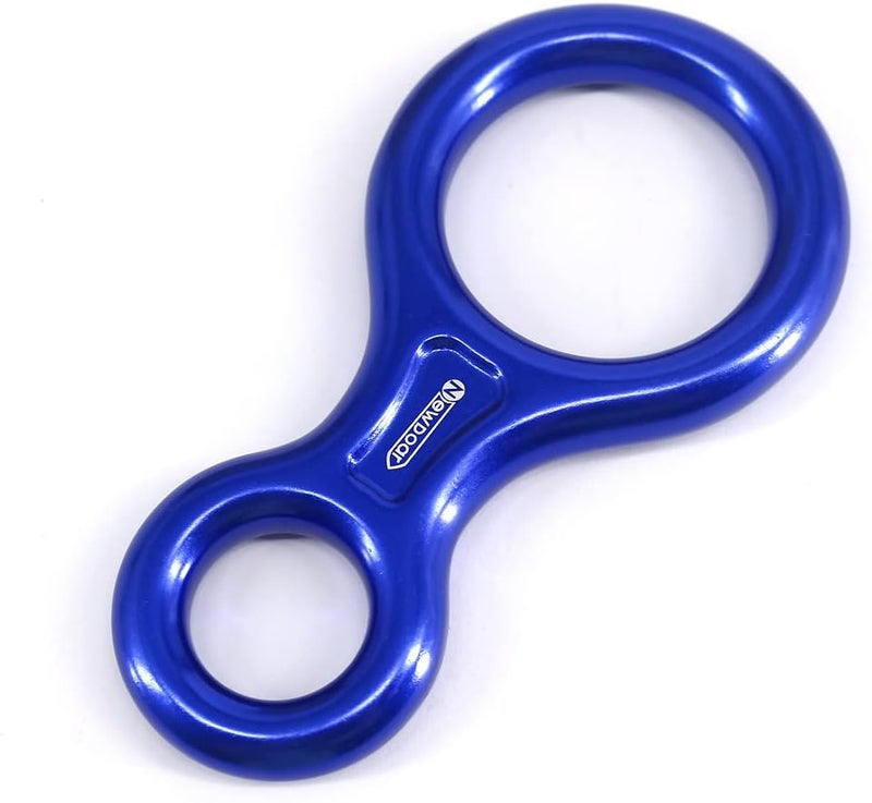 Newdoar Climbing Gear Downhill Equipment, Descender Rappel Rock Climbing Descending Belaying Equipment Rescue Figure 8 Descender Rigging Plate 35KN for Climbing Belaying and Rappeling Device - Image 5
