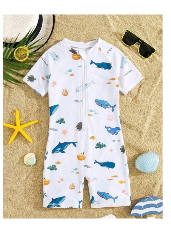 Boys' Swim Romper - Short Sleeve (4-6 Years) - Image 1