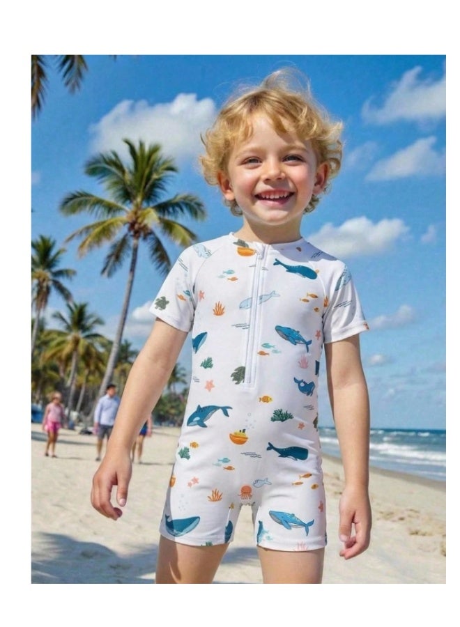 Boys' Swim Romper - Short Sleeve (4-6 Years) - Image 4