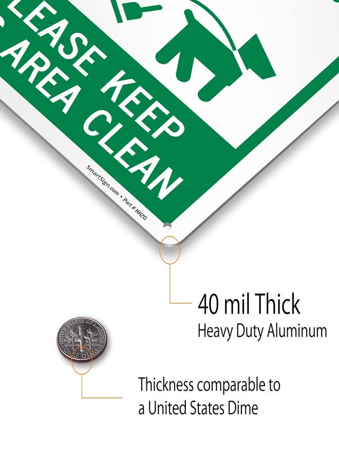 SmartSign "Pet Waste Transmits Disease, Leash-Curb and Clean Up After Your Dog, Please Keep This Area Clean" Metal Sign, 14" x 10", 40 mil Laminated Rustproof Aluminum, Green/White, USA-Made - Image 5