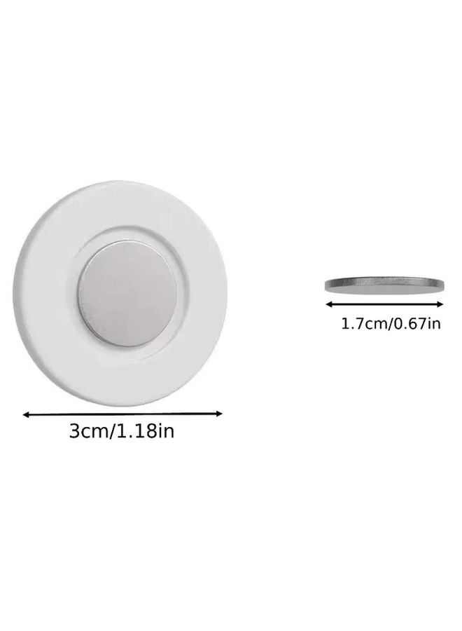 قطعتان من حوامل الجدران المغناطيسية، حوامل بدون مسامير ولا تترك أثرًا، لأجهزة التحكم عن بعد في التلفزيون والمفاتيح، باللون الأبيض - Image 1