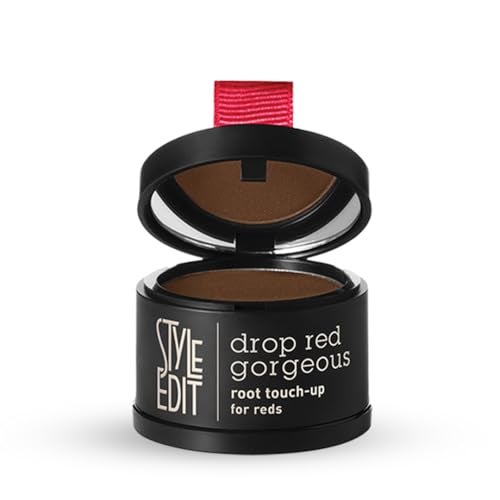 STYLE EDIT Root Touch Up Powder for Dark Red Hair by Style Edit Mineral Infused Binding Hairline Powder Cover Grays 2 Pack - Image 5