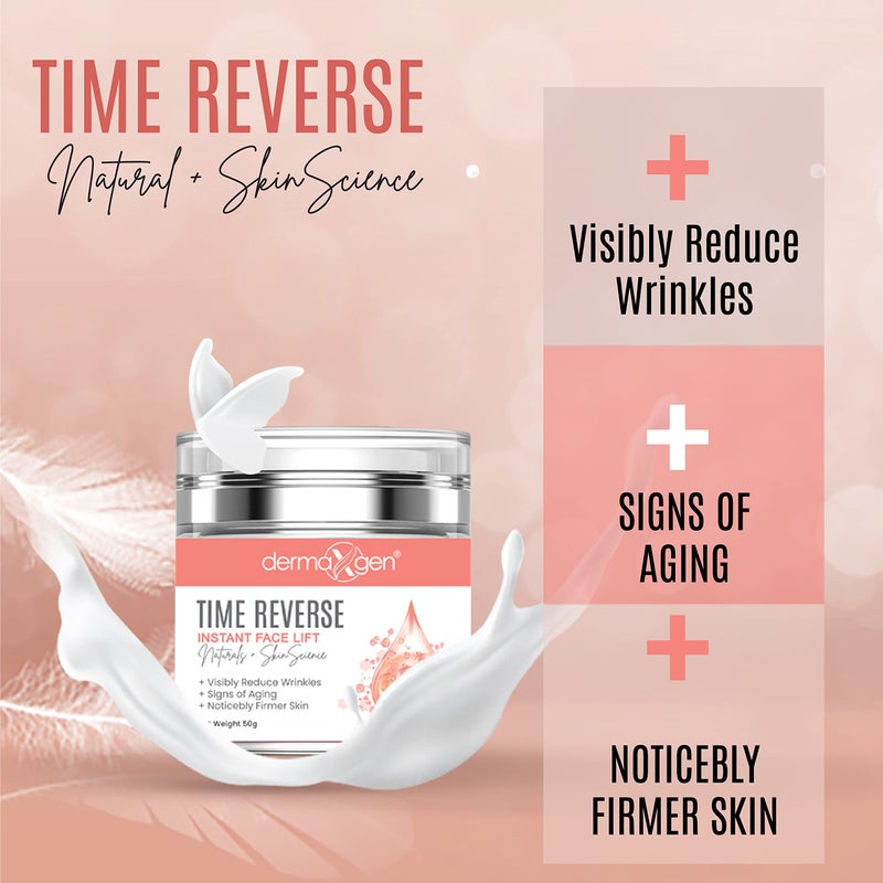 DERMAXGEN Time Reverse Instant Face Lift For Neck, Chest & Loose Sagging Skin/Reduce Sun Spots, Facial Aged Wrinkles, Anti-aging Cream(organic) - Image 2