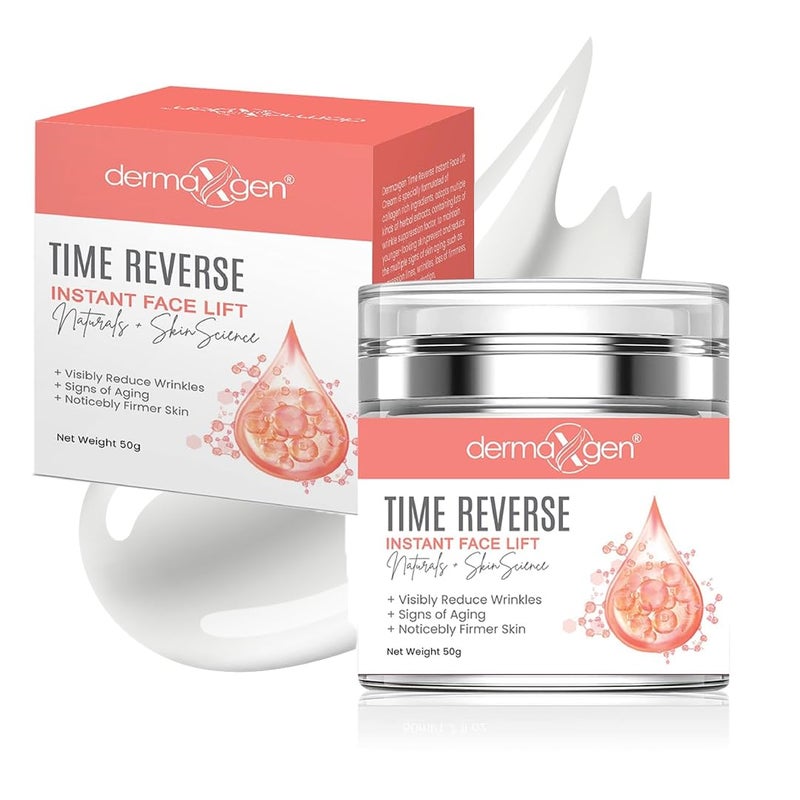 DERMAXGEN Time Reverse Instant Face Lift For Neck, Chest & Loose Sagging Skin/Reduce Sun Spots, Facial Aged Wrinkles, Anti-aging Cream(organic) - Image 1
