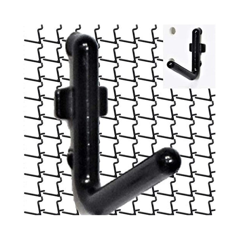 WallPeg 100Pcs Pegboard Accessory Peg Hook Set – Durable, Self-Locking Black 1/4" L-Style FlexLock Peg Hooks for Hanging Tools, Storage, and Wall Organization - Image 1