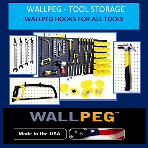 WallPeg 100Pcs Pegboard Accessory Peg Hook Set – Durable, Self-Locking Black 1/4" L-Style FlexLock Peg Hooks for Hanging Tools, Storage, and Wall Organization - Image 4