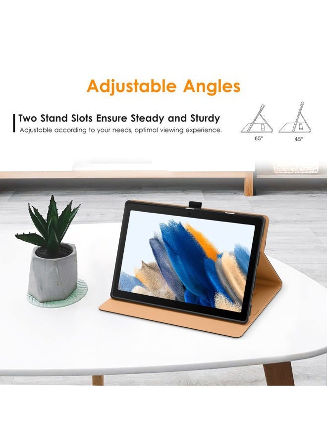 DTTO for Samsung Galaxy Tab A8 10.5 inch Case 2022, Premium Leather Business Folio Stand Cover with Built-in Hand Strap for Samsung Galaxy Tab A8 10.5'' 2022 Model [SM-X200/X205/X207], Black - Image 4