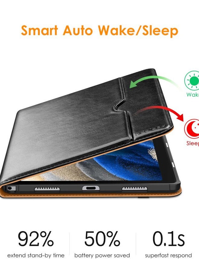 DTTO for Samsung Galaxy Tab A8 10.5 inch Case 2022, Premium Leather Business Folio Stand Cover with Built-in Hand Strap for Samsung Galaxy Tab A8 10.5'' 2022 Model [SM-X200/X205/X207], Black - Image 5