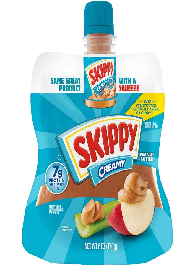 SKIPPY Squeeze Creamy Peanut Butter, 6 Ounce (Pack of 6) - Image 1
