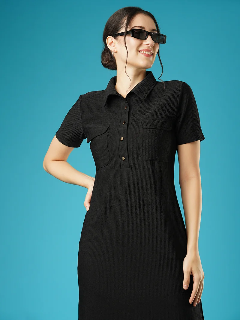 globus Women Crepe Shirt Dress