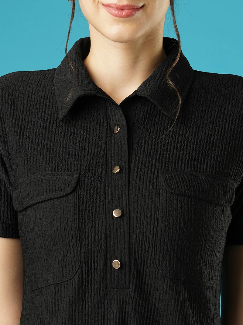 globus Women Crepe Shirt Dress