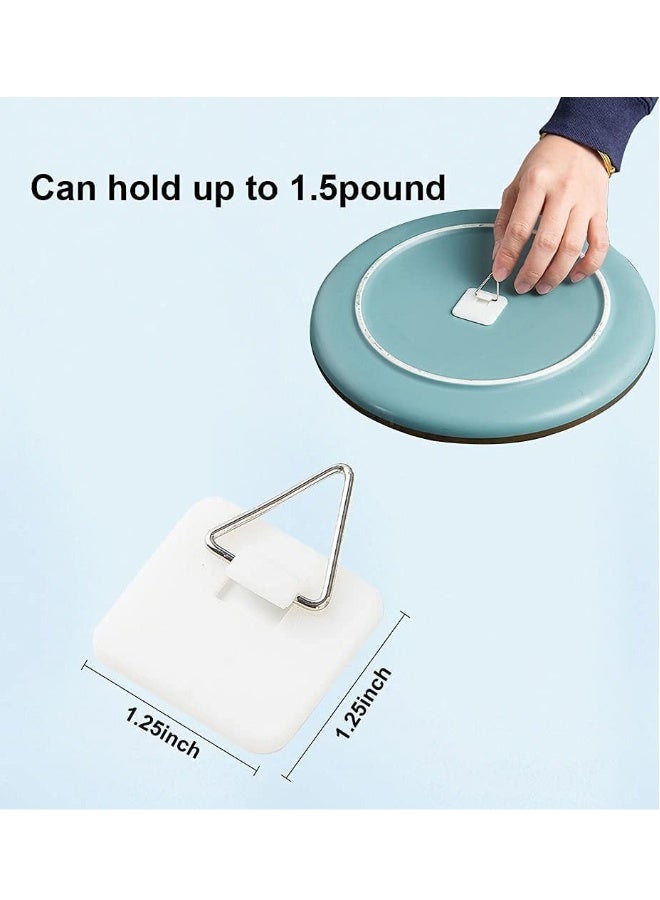 Generic Invisible Adhesive Plate Hanger Set Vertical Plate Holders Self-Adhesive Wall Dishes Hook for The Wall Decorative Plates Photo Picture Frame and Art Decor Supplies, 1.25 Inch, 80 Pieces - Image 2