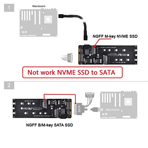 chenyang M2 NGFF to SATA NVME PCIe SSD to SFF8643 Expansion Card Adapter for Mainboard Not Work NVME SSD to SATA - Image 3