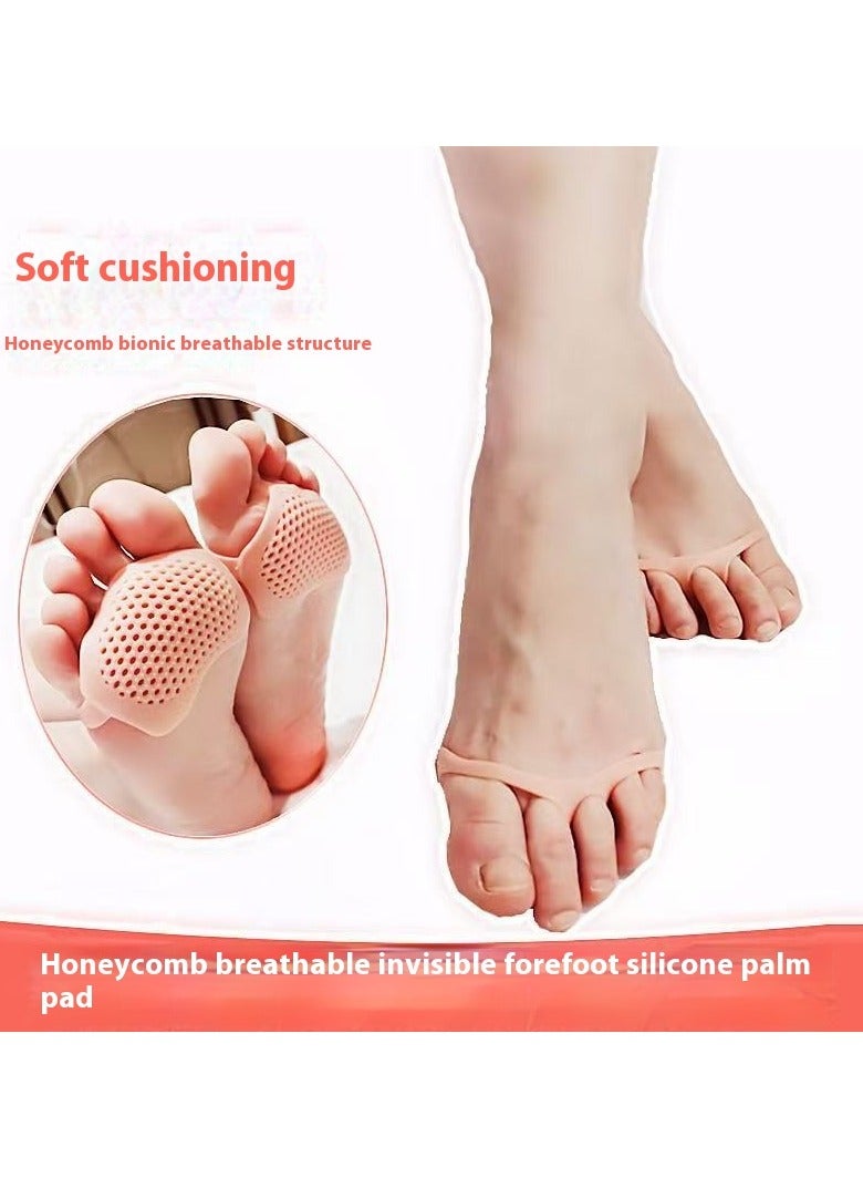 2 Pairs Silicone Toe Caps with Forefoot Gel Pads – Soft Cushions for Blisters & Pressure Relief, Ballet, Running, High Heels - Image 2