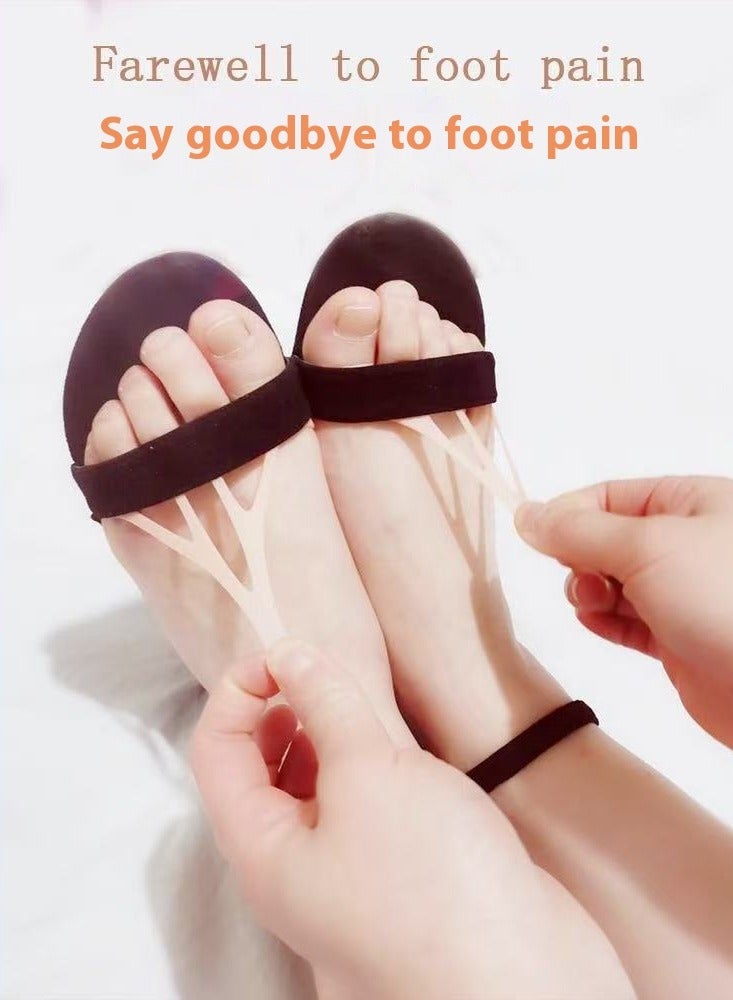 2 Pairs Silicone Toe Caps with Forefoot Gel Pads – Soft Cushions for Blisters & Pressure Relief, Ballet, Running, High Heels - Image 3