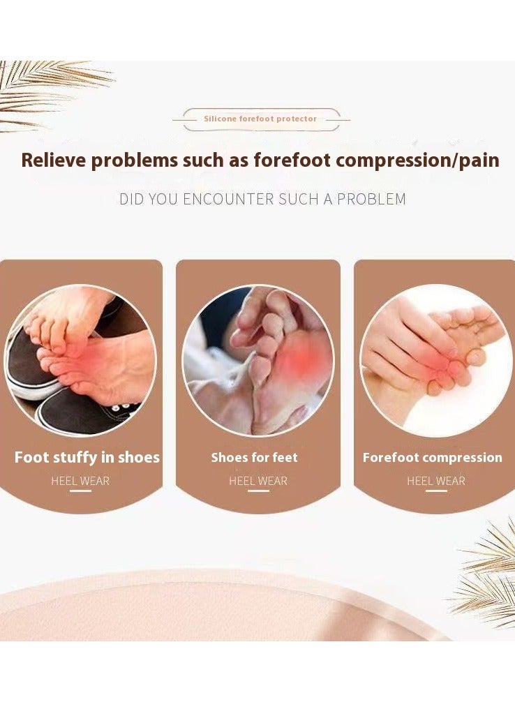 2 Pairs Silicone Toe Caps with Forefoot Gel Pads – Soft Cushions for Blisters & Pressure Relief, Ballet, Running, High Heels - Image 4