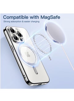 Houmt iPhone 15 Pro Case Electroplated Magnetic Case Support Wireless Charging Transparent Camera Lens Protector Shockproof iPhone 15 Pro Magsafe Cover 6.1 Inch  - Image 4