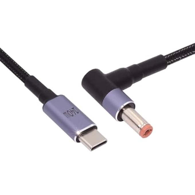 rayihni كابل شحن USB C إلى DC 5.5X2.5MM 20V بقوة 65W 100W 135W 140W لأجهزة اللابتوب - Image 1