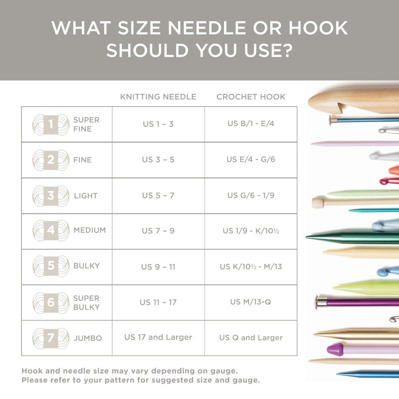 Lion Brand Yarn خيط ليوين براند (1 بكرة) خيط سكارفي السميك، كريمي/بني، 936 قدم (عبوة من 1) - Image 5