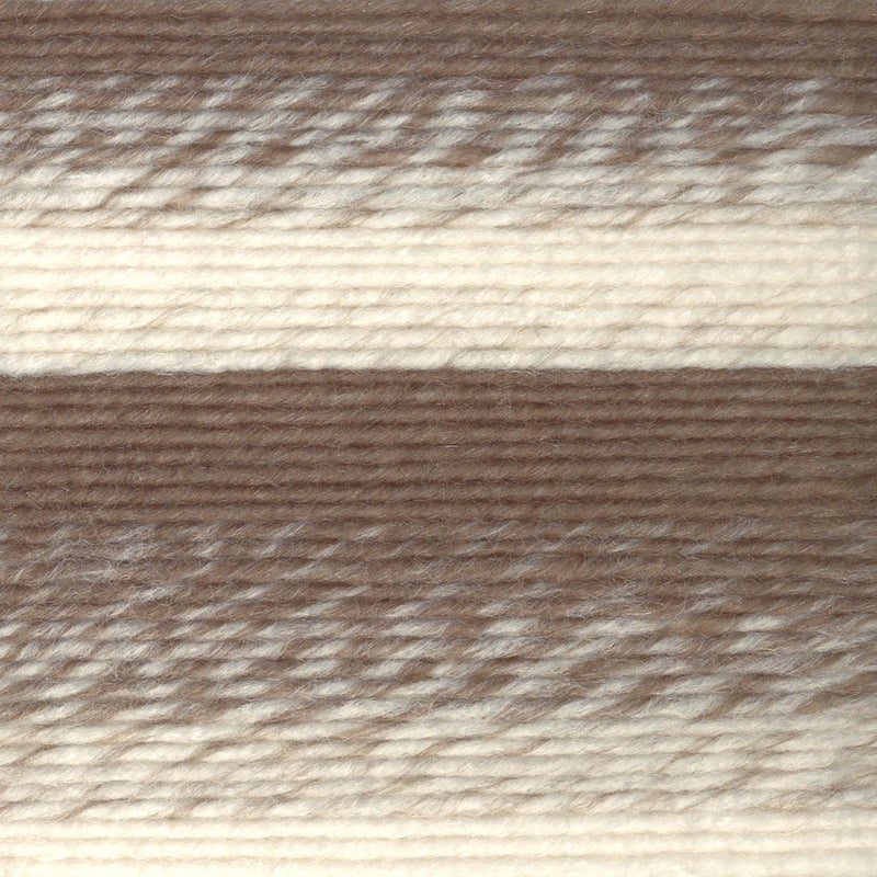 Lion Brand Yarn خيط ليوين براند (1 بكرة) خيط سكارفي السميك، كريمي/بني، 936 قدم (عبوة من 1) - Image 2