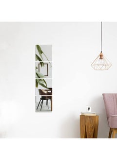 Wall Mirrors Tiles Glassless Mirror for Kids 10 x 10 x4PCS Unbreakable Frameless Square Mirror Wall Stickers Home Gym Mirror Bedroom Living Room Door Mirror  10x10x0.07 in - 4PCS