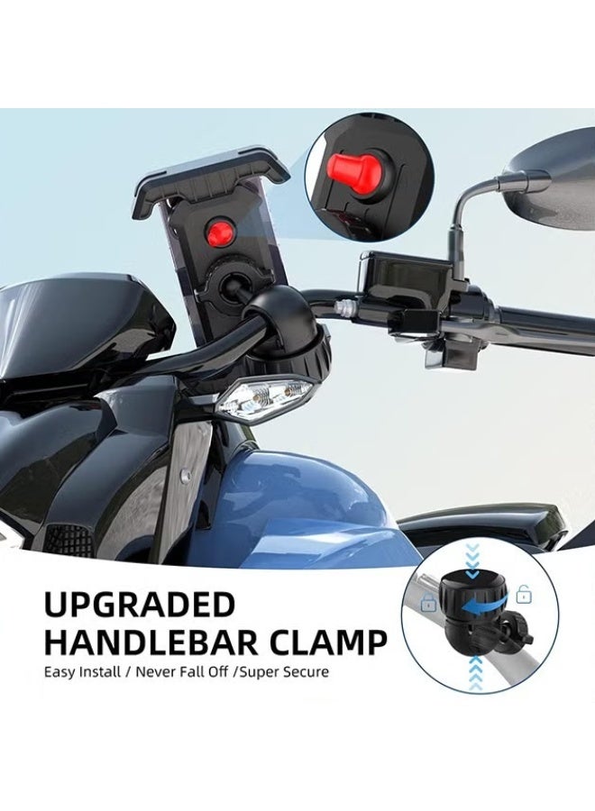 EETU Bike Phone Mount Holder,Motorcycle Phone Mount,Adjustable iPhone Bike Mount,Universal Handlebar Phone Mount For 4.7-7.2 Phone,Quick Install,Phone Stand For Bicycle Motorcycle E-Bike Scooter Stroller - Image 5