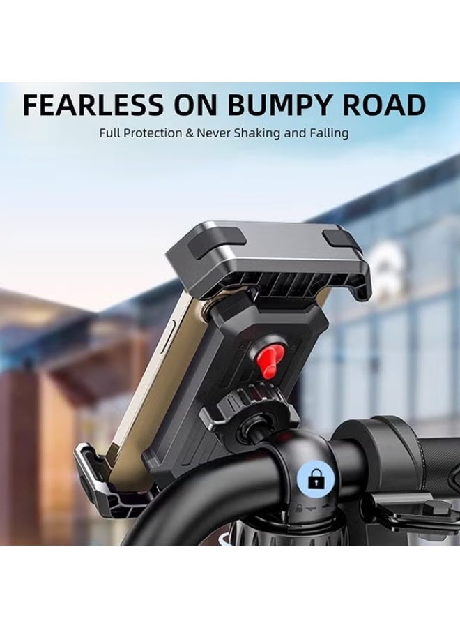 EETU Bike Phone Mount Holder,Motorcycle Phone Mount,Adjustable iPhone Bike Mount,Universal Handlebar Phone Mount For 4.7-7.2 Phone,Quick Install,Phone Stand For Bicycle Motorcycle E-Bike Scooter Stroller - Image 2