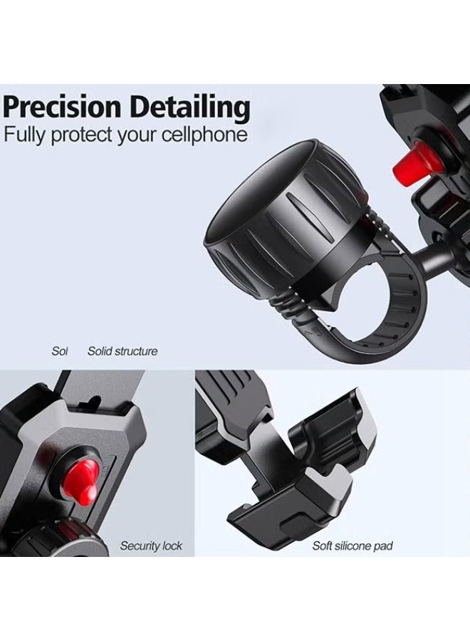 EETU Bike Phone Mount Holder,Motorcycle Phone Mount,Adjustable iPhone Bike Mount,Universal Handlebar Phone Mount For 4.7-7.2 Phone,Quick Install,Phone Stand For Bicycle Motorcycle E-Bike Scooter Stroller - Image 4