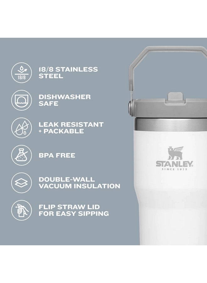 Stanley IceFlow Flip Straw Tumbler with Handle 20 oz | Twist On Lid and Flip Up Straw | Leak Resistant Water Bottle | Insulated Stainless Steel |BPA-Free | Jade - Image 2