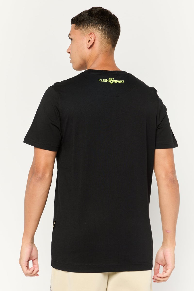 PHILIPP PLEIN تي شيرت رياضي للرجال من بلاين سبورت بأكمام قصيرة، خارجي، أسود - Image 4