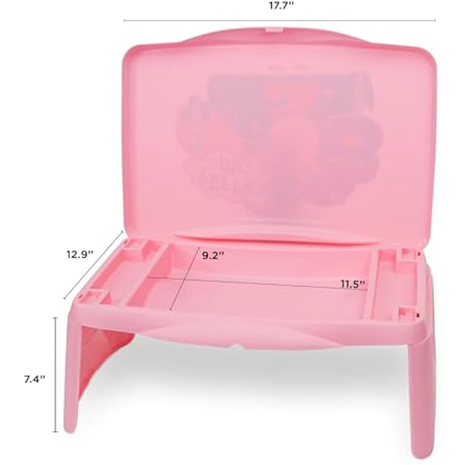 Peppa Pig KIDS LAP DESK WITH STORAGE - FOLDING LID AND COLLAPSIBLE DESIGN - PORTABLE FOR TRAVEL OR USE IN BED AT HOME - GREAT FOR WRITING, READING OR OTHER SCHOOL ACTIVITIES - Image 3