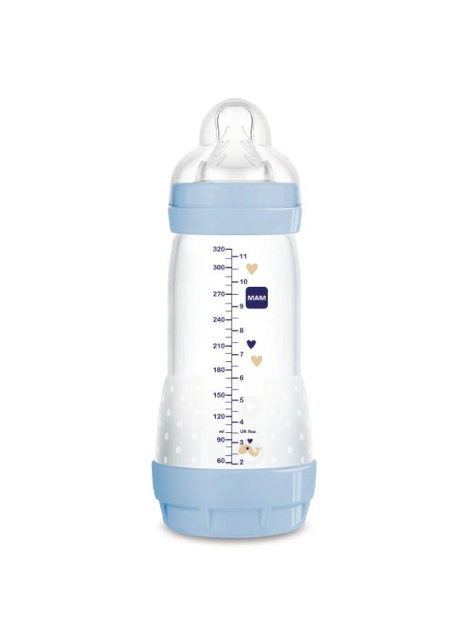 MAM Easy Start Anti-Colic Baby Bottle, 320 ml with Size 3 Teat, Boy - Image 1