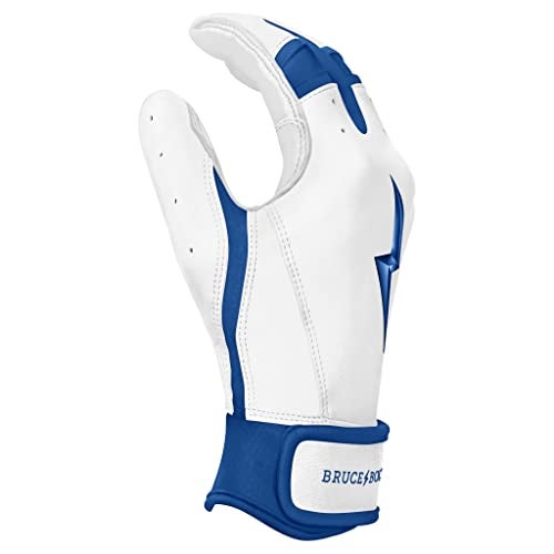 BRUCE BOLT Chrome Series Short Cuff Royal Batting Glove - Royal Youth XLarge - Image 4