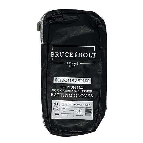 BRUCE BOLT Chrome Series Short Cuff Royal Batting Glove - Royal Youth XLarge - Image 5