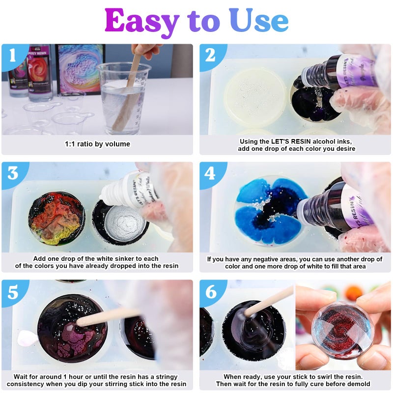 LET'S RESIN Bubble Free Epoxy Resin, 23oz Crystal Clear Resin Kit for Crafts, Jewelry,Art, Casting, DIY Art Kit with Cup, Stir Stick for Adults, Beginners - Image 3