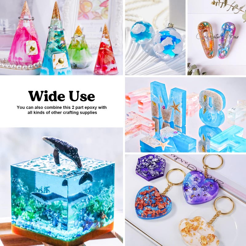 LET'S RESIN Bubble Free Epoxy Resin, 23oz Crystal Clear Resin Kit for Crafts, Jewelry,Art, Casting, DIY Art Kit with Cup, Stir Stick for Adults, Beginners - Image 4