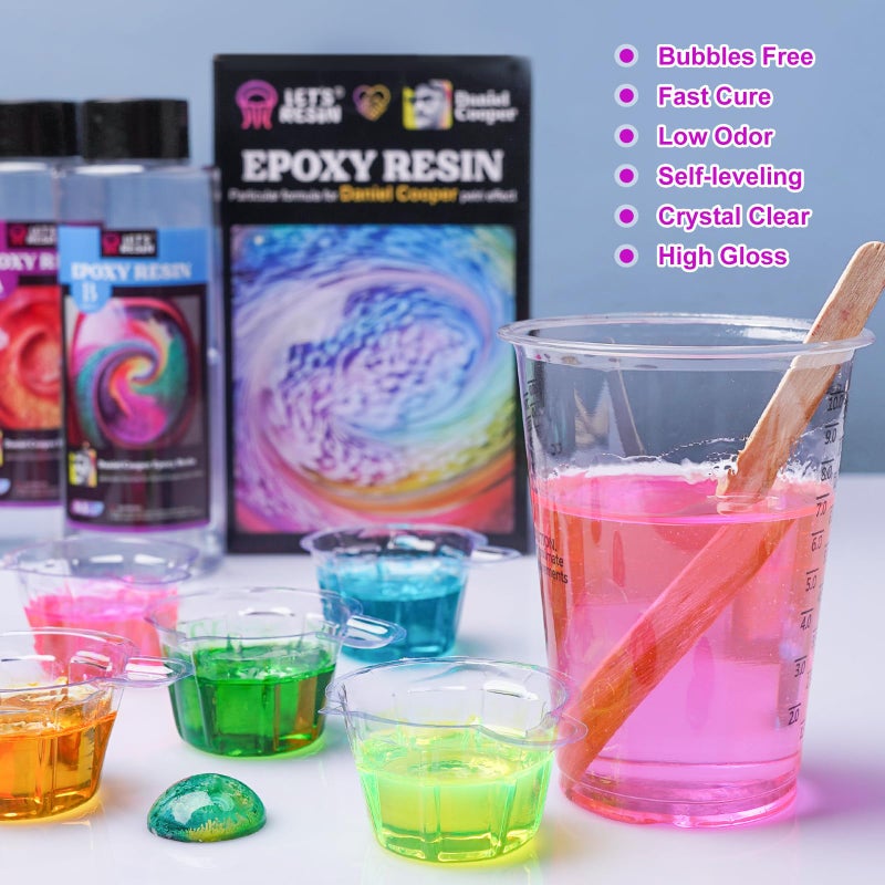 LET'S RESIN Bubble Free Epoxy Resin, 23oz Crystal Clear Resin Kit for Crafts, Jewelry,Art, Casting, DIY Art Kit with Cup, Stir Stick for Adults, Beginners - Image 5