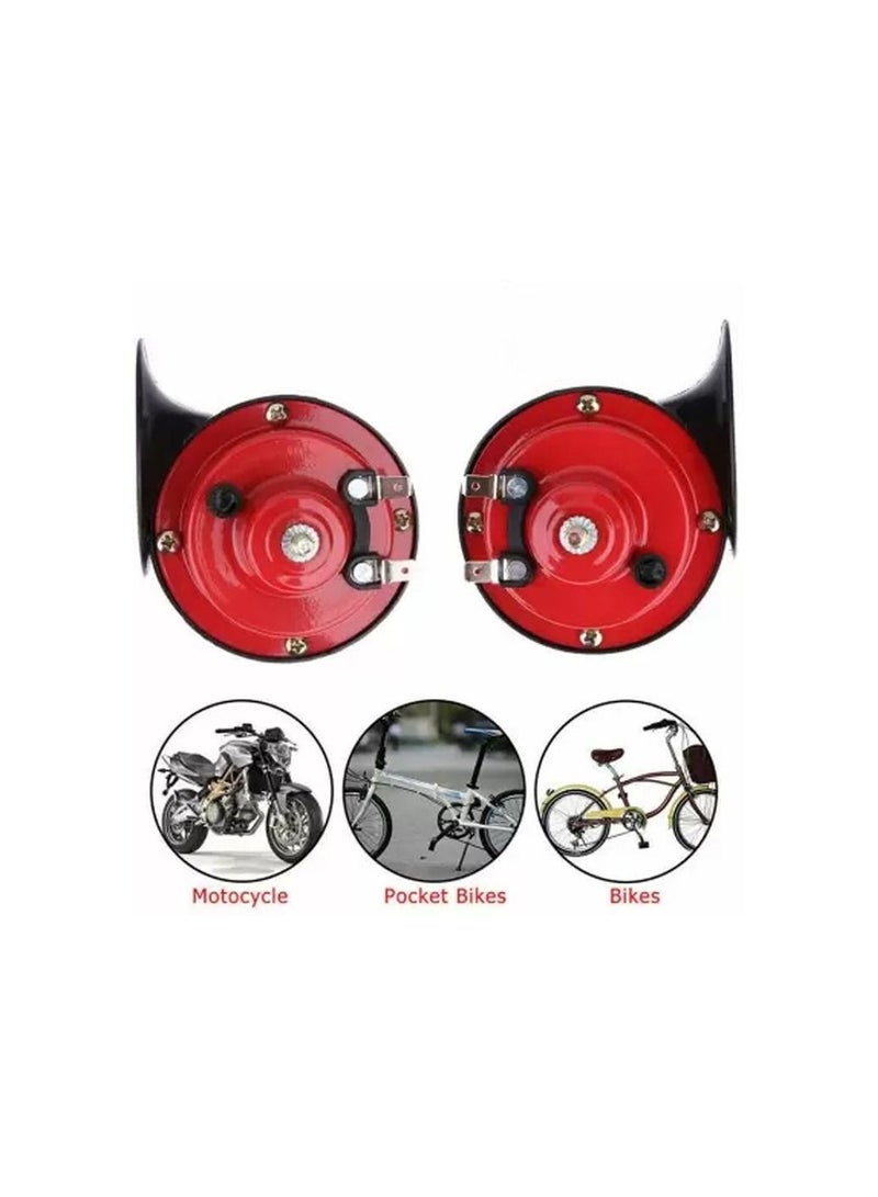 HANSA Car Horn, Premium Spiral Horn World Class Performance Quality, 105-118dB, 12V/4A, 2 Pcs Set  - Image 4