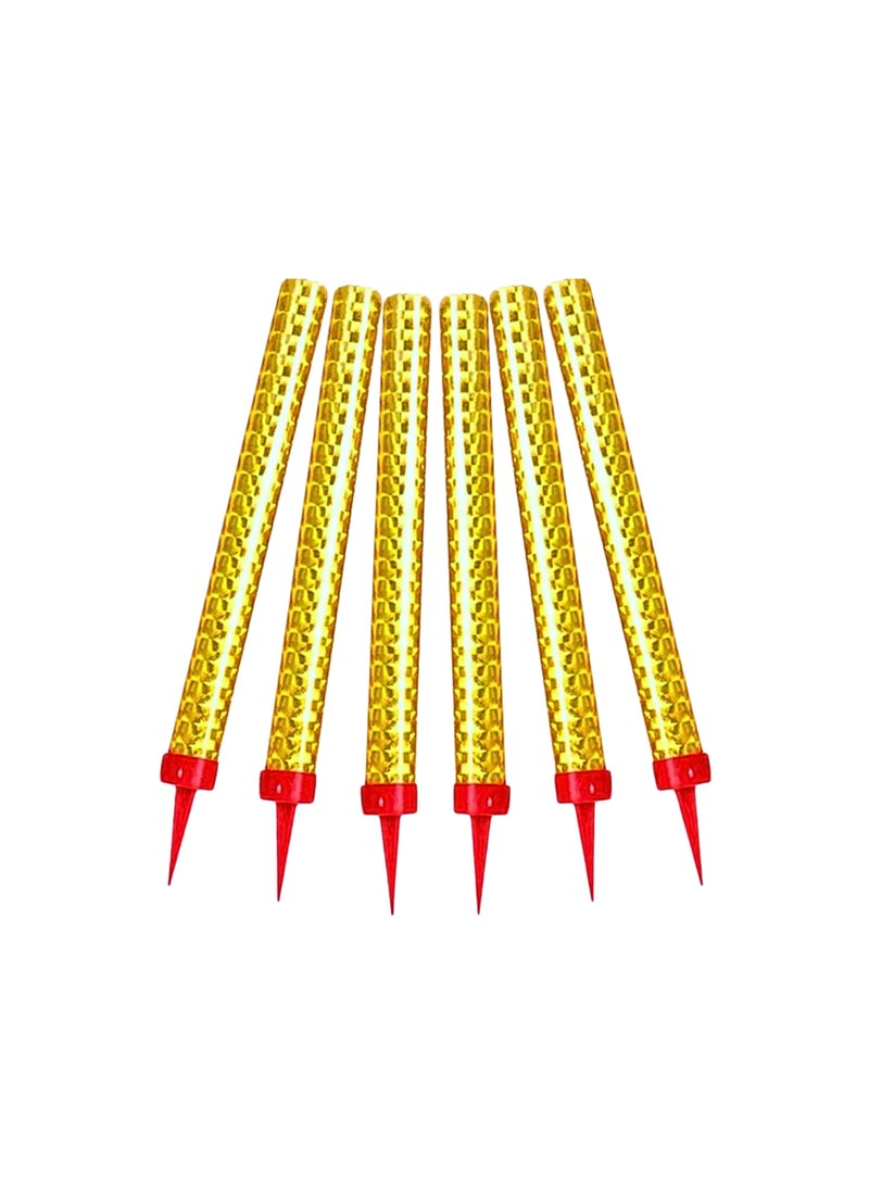 Gold Edge Sparkling Gold Candles, 6 Pack, 10cm, 25s, for Parties, Clubs, Lounges, Events, and Celebrations  - Image 1