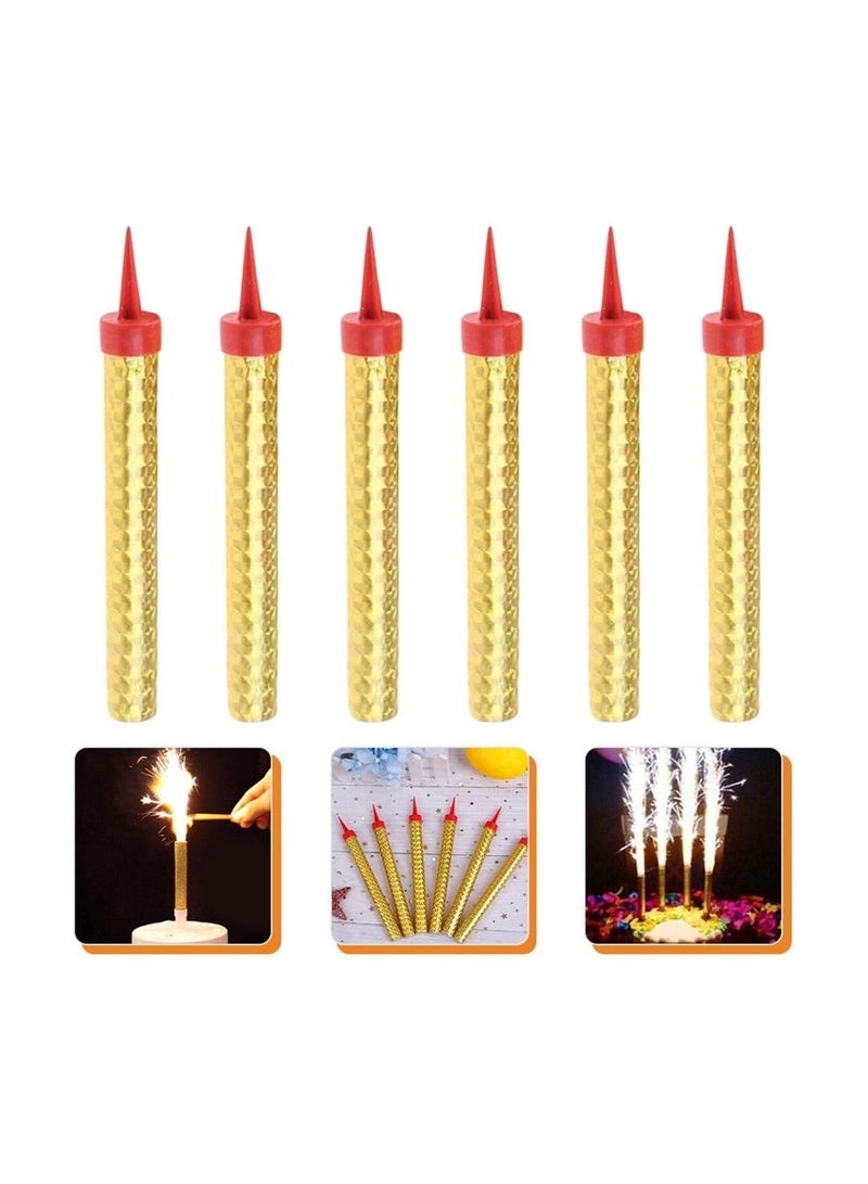 Gold Edge Sparkling Gold Candles, 6 Pack, 10cm, 25s, for Parties, Clubs, Lounges, Events, and Celebrations  - Image 2