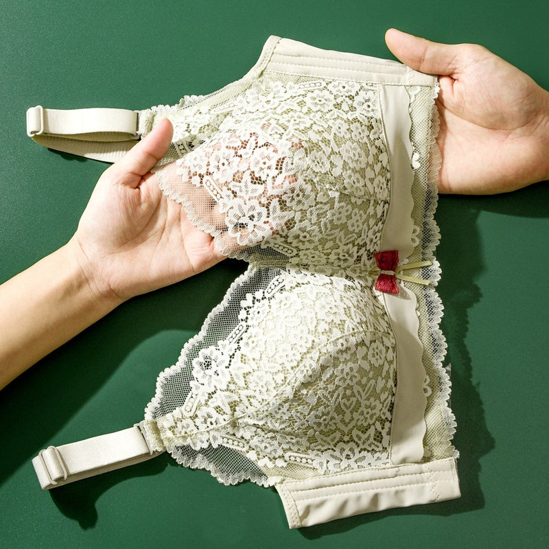 Baby Cotton Wireless Bra Anti-Sagging Padded Big Red - Image 3