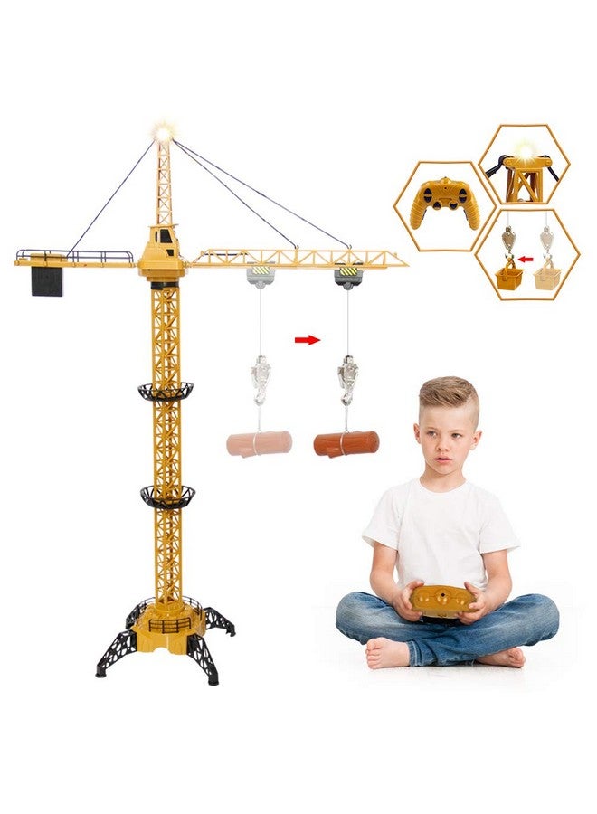 ميني تودو لعبة رافعة Rc، حفارة روبوتية بارتفاع 50.4 بوصة وتردد 2.4 جيجاهرتز، لعبة مركبات بناء تعليمية للأعمار من 6 و7 و8 و9 سنوات للأولاد أو البنات - Image 1
