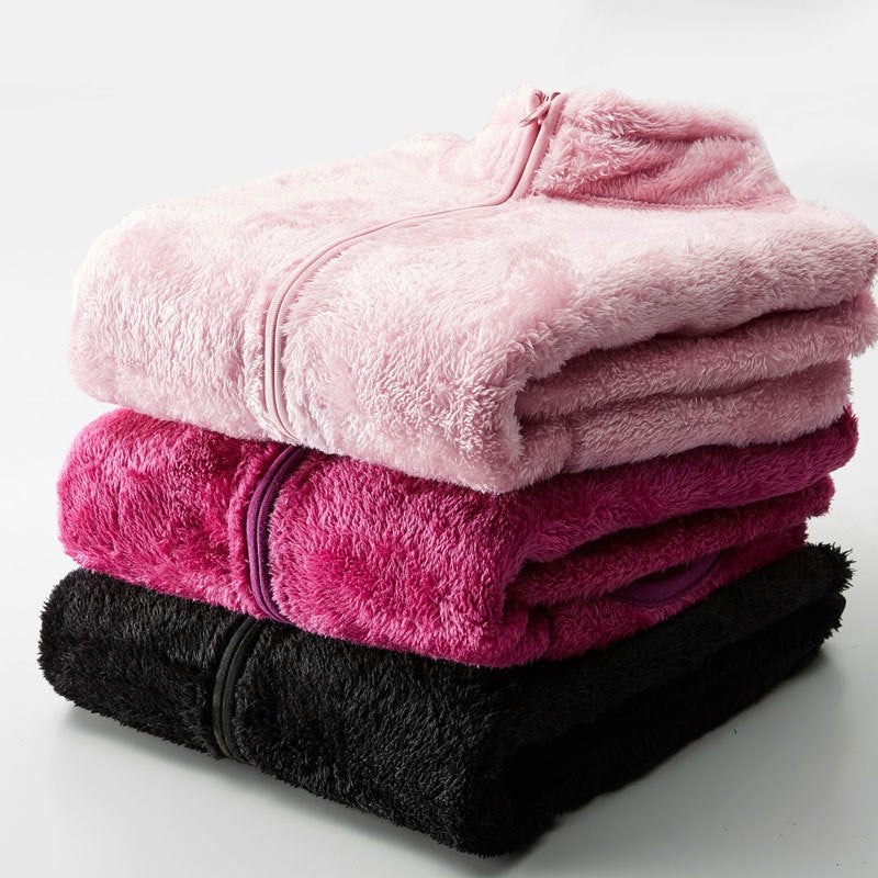 Double-Sided Coral Fleece Coat Women'S Thickened Outdoor Fleece Coat Men'S Sweatshirt Fleece Fleece Top - Image 3