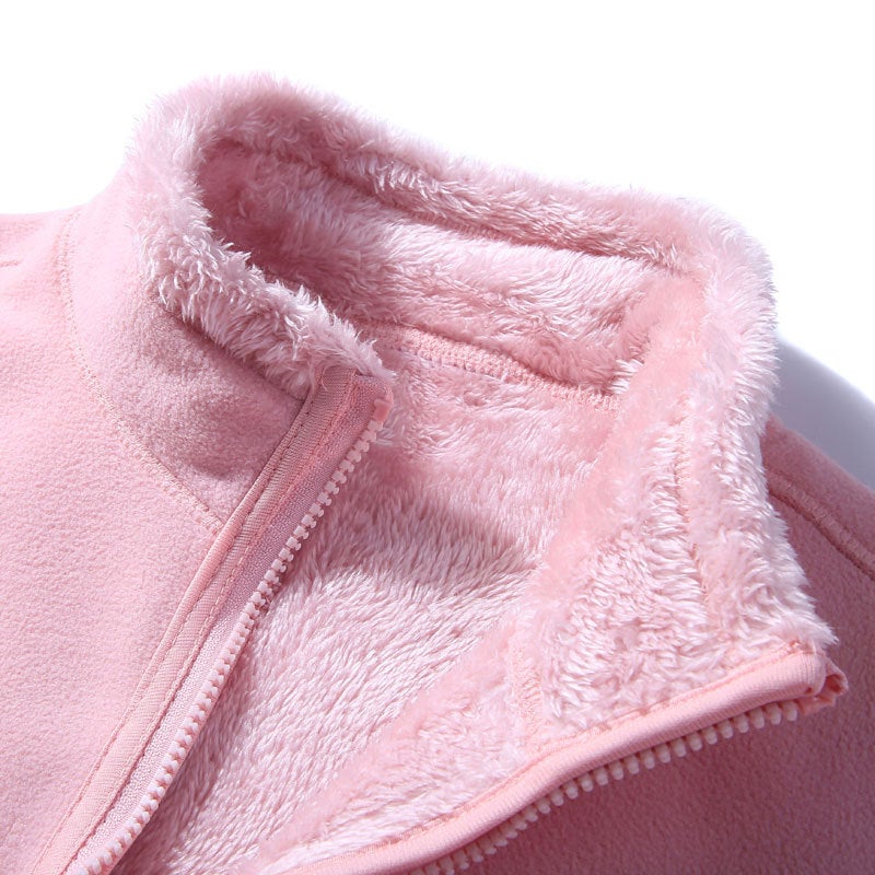 Double-Sided Coral Fleece Coat Women'S Thickened Outdoor Fleece Coat Men'S Sweatshirt Fleece Fleece Top - Image 2