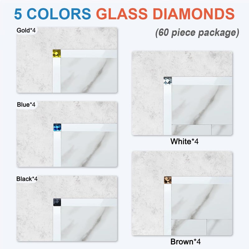 DICOFUN 24-Pack Polished White Peel and Stick Tile Trim, 6" Self Adhesive Molding Edge Trim for Peel and Stick Backsplash - Image 5